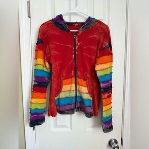 Windhorse Rainbow Patch Sweater